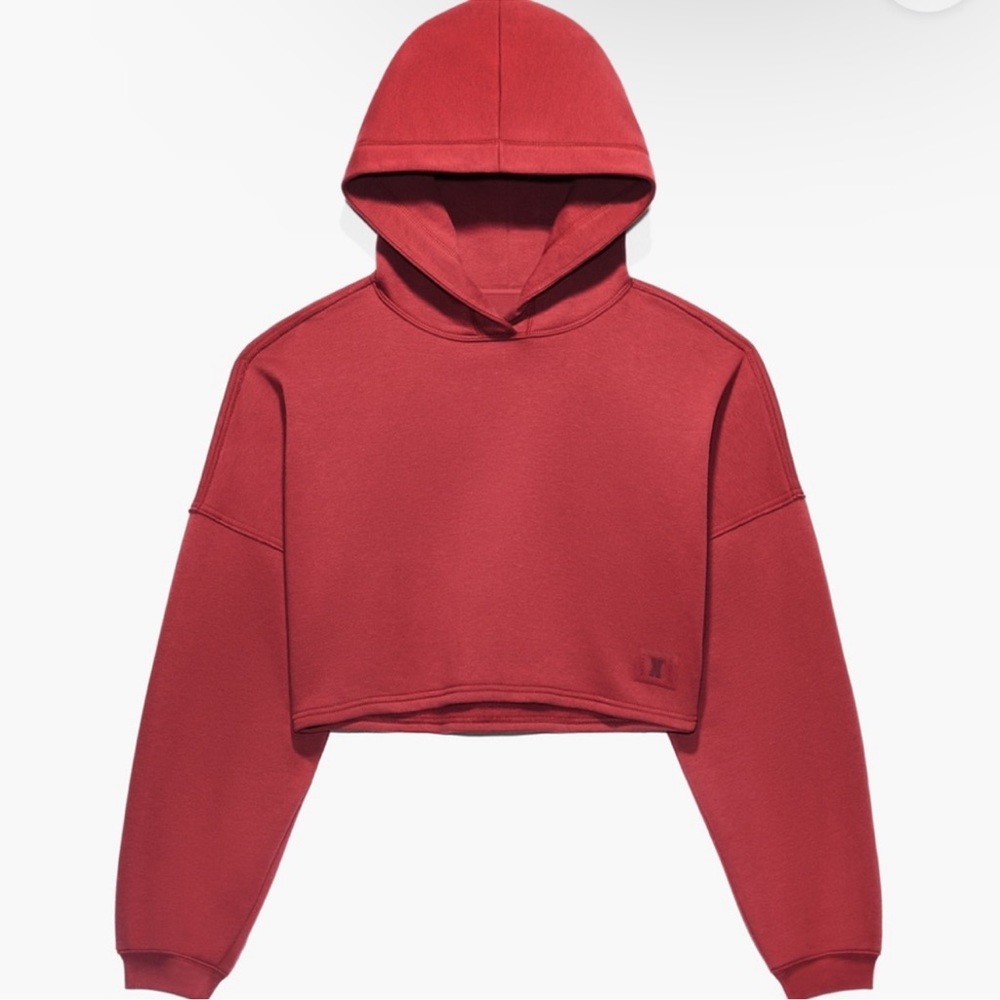 Savage x Fenty Cropped Hoodie Red 4x
